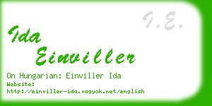ida einviller business card